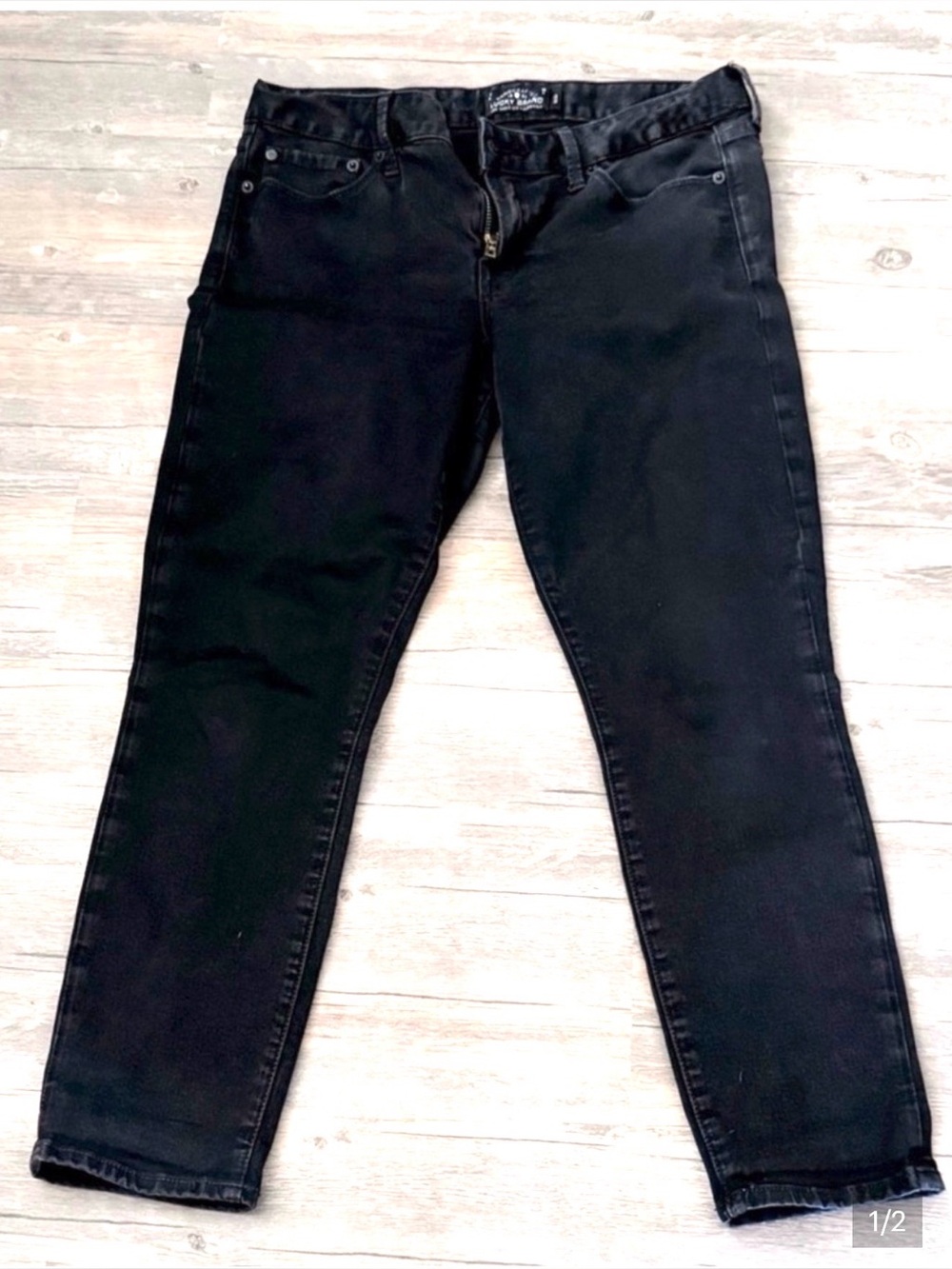 Lucky Brand Lolita Capri Black Skinny Jeans Size 30